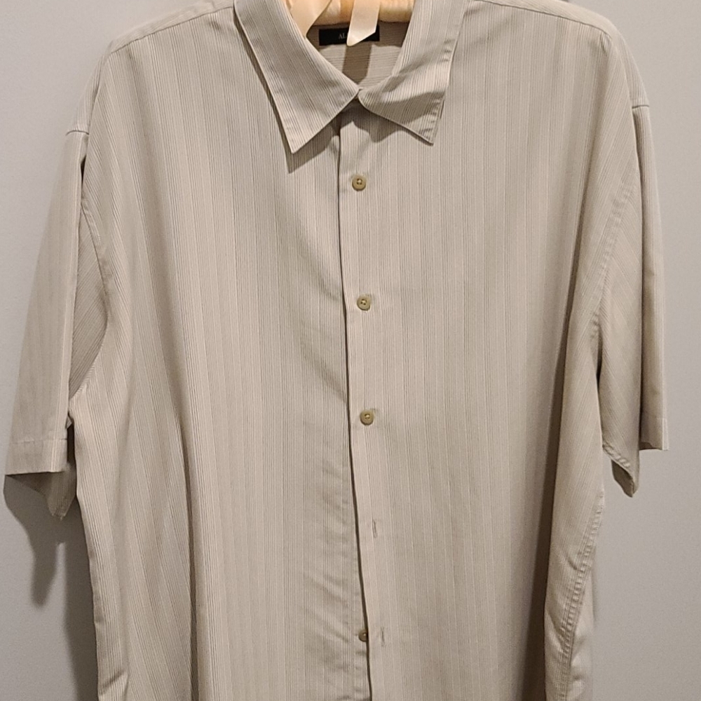 Men's tan Alfani casual button down.